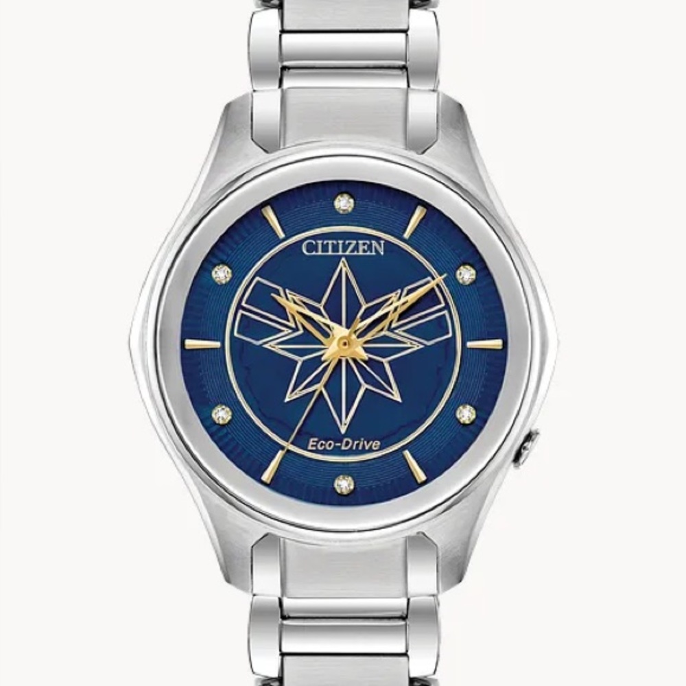 Citizen Women's Eco-Drive Captain Marvel Watch Model #EM0596-58W SOLD OUT